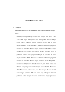 V. KESIMPULAN DAN SARAN A. Kesimpulan Berdasarkan hasil