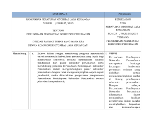 Draft RPOJK Penjelasan RANCANGAN PERATURAN OTORITAS