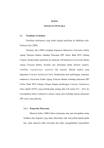BAB II TINJAUAN PUSTAKA 2.1 Penelitian Terdahulu Penelitian