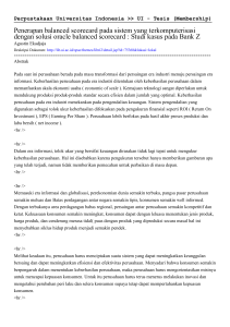 Penerapan balanced scorecard pada sistem