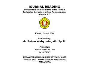 Percobaan Klinis selama Lima Tahun terhadap Atropine