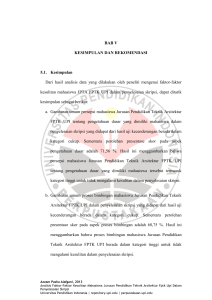 BAB V KESIMPULAN DAN REKOMENDASI 5.1