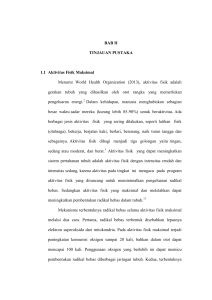 BAB II TINJAUAN PUSTAKA 1.1 Aktivitas Fisik Maksimal Menurut