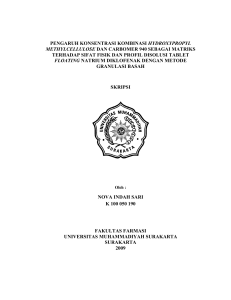 pengaruh konsentrasi kombinasi hydroxypropyl methylcellulose dan