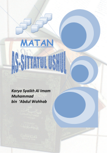 Karya Syaikh Al Imam Muhammad bin `Abdul Wahhab