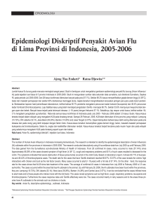 Epidemiologi Diskriptif Penyakit Avian Flu di Lima Provinsi di