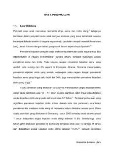 BAB 1. PENDAHULUAN 1.1. Latar Belakang Penyakit atopi anak