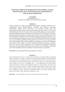 strategi abduktif-deduktif pada pembelajaran matematika dalam