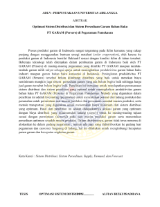 ABSTRAK Optimasi Sistem Distribusi dan Sistem Persediaan Garam