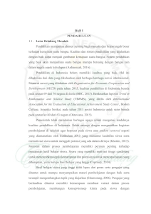 1 BAB I PENDAHULUAN 1.1. Latar Belakang Masalah Pendidikan