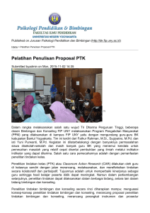 Pelatihan Penulisan Proposal PTK - Jurusan Psikologi Pendidikan
