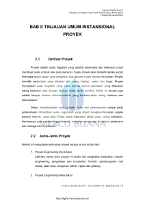 BAB II TINJAUAN UMUM INSTANSIONAL PROYEK