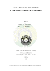 analisa performansi sistem diversitas alamouti - USU-IR