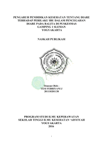 pengaruh pendidikan kesehatan tentang diare terhadap perilaku ibu