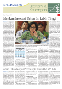 Menkeu: Investasi Tahun Ini Lebih Tinggi