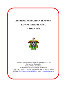 abstrak penelitian berbasis kompetisi internal tahun 2014