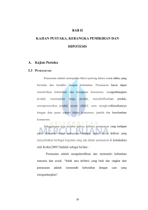 BAB II KAJIAN PUSTAKA, KERANGKA PEMIKIRAN DAN