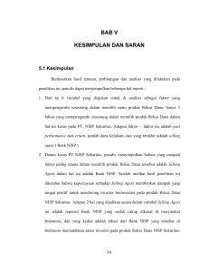 BAB V KESIMPULAN DAN SARAN