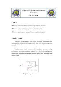 Instrumentasi Industri – Jobsheet 3 – Integrator