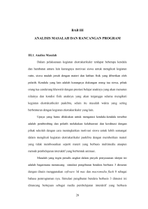 bab iii analisis masalah dan rancangan program