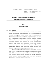 RENCANA KERJA KECAMATAN DRAMAGA KABUPATEN BOGOR