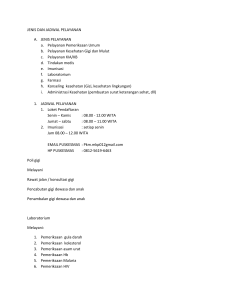 JENIS DAN JADWAL PELAYANAN