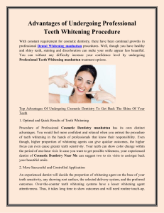 Advantages of Undergoing Professional Teeth Whitening Procedure