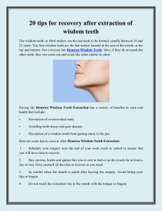 20 tips for recovery after extraction of wisdom teeth