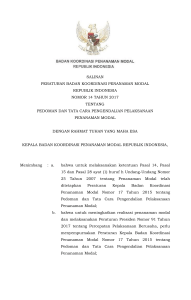 Perka BKPM No 14 2017