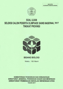 OSP Biologi 2017 - Soal