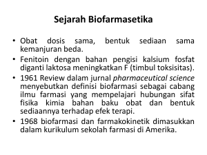 Pengantar Biofarmasetika