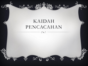 KAIDAH PENCACAHAN
