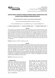 Sistem Lampu Otomatis dengan Sensor dan Mikrokontroler