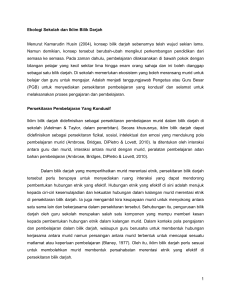 Ekologi Sekolah dan Iklim Bilik Darjah