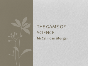 The game of science