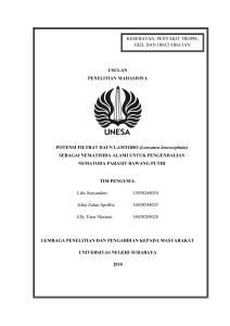 Lilis Suryandari Proposal LPPM Biologi-FMIPA
