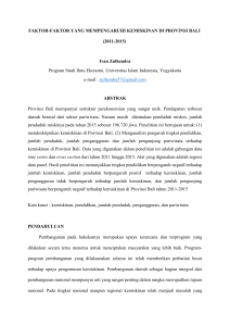 JURNAL IVAN ZULHENDRA (14313103) FAKTOR-FAKTOR YANG MEMPENGARUHI KEMISKINAN DI PROVINSI BALI (2011-2015)