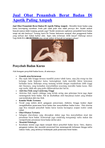 Jual Obat Penambah Berat Badan Di Apotik Paling Ampuh