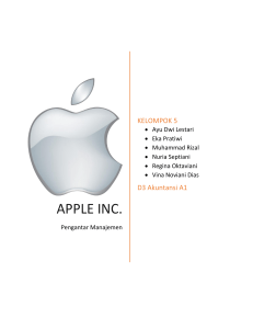 Makalah Pengantar Manajemen -  Apple Inc