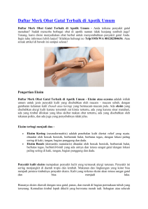 Daftar Merk Obat Gatal Terbaik di Apotik Umum