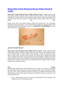 Harga Obat Untuk Mengatasi Herpes Paling Murah di Apotik