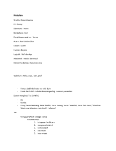 Notulen Kepanitiaan Tes Aslab Geologi