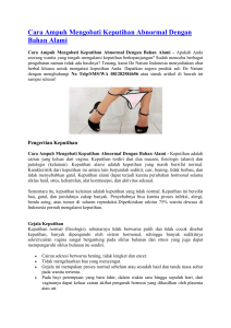Cara Ampuh Mengobati Keputihan Abnormal Dengan Bahan Alami