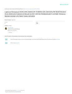 Proposal Penelitian: Turbin Crossflow Bertingkat Dua untuk PLTMH Efisien