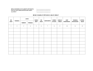 buku harian pengeluaran obat