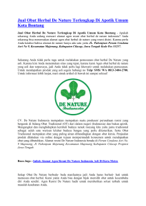Jual Obat Herbal De Nature Terlengkap Di Apotik Umum Kota Bontang