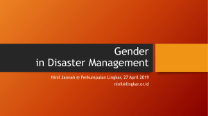 Gender dalam Penanggulangan Bencana