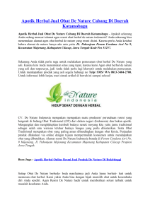 Apotik Herbal Jual Obat De Nature Cabang Di Daerah Kotamobagu