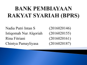 BANK PEMBIAYAAN RAKYAT SYARIAH (BPRS)