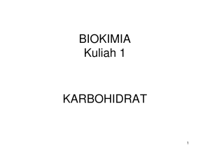 bio206 slide kuliah 1 - karbohidrat